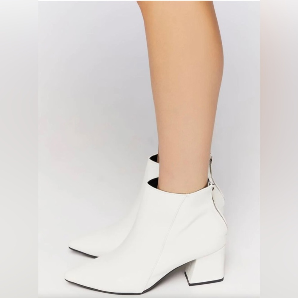 Pointed Toe Block Heel Booties